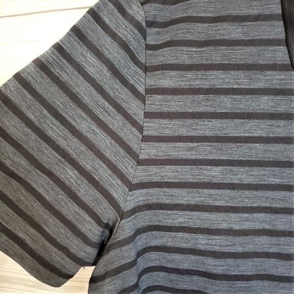 Perry Ellis Stripe Three Button Spread Collar Golf Polo XL - Picture 2 of 7